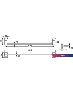 Держатель для полотенца RG1617 Rose