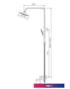 Душевая система HB24805-8 (белый) Haiba