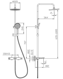 Душевая система R32.24.09 Raglo
