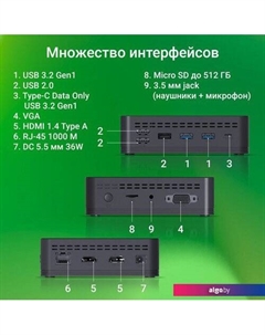 Компактный компьютер Digma Mini Office DPCN-8CXW01