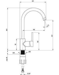 Смеситель Milin BEU W62M Deante
