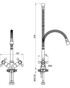 Смеситель Girona 01435GR Olive's