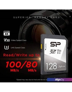 Карта памяти Superior SDXC SP128GBSDXCV3V10 64GB Silicon power
