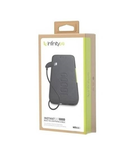 Внешний аккумулятор Infinity InstantGo Built-in Lightning 10000mAh (черный) Infinitylab