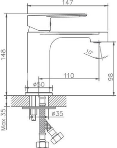 Смеситель HB10557-8 (хром/белый) Haiba
