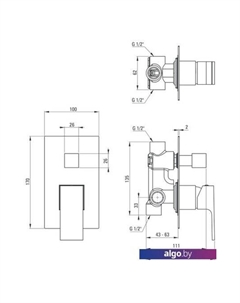 Смеситель Anemon Bis BBZ N44P Deante