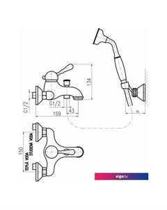 Смеситель Labe L554.5-2SM Slezak rav