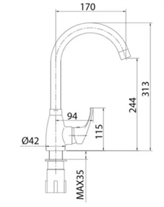 Смеситель Meal M07SB0JM05 Milardo