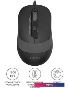Мышь Fstyler FM10S (серый/черный) A4tech
