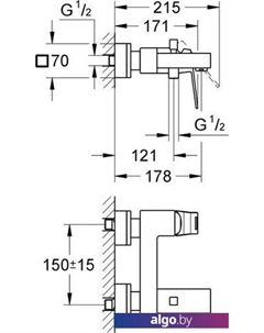 Смеситель Eurocube 23140000 Grohe