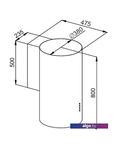 Кухонная вытяжка Lee Wall 39 (черный) Maunfeld