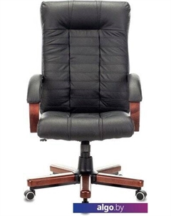 Кресло KB-10WALNUT/B/LEATH (черный) Бюрократ