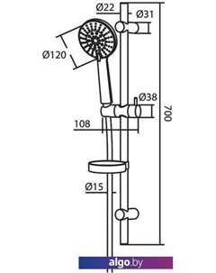 Душевой гарнитур Palace One 914100000 Damixa