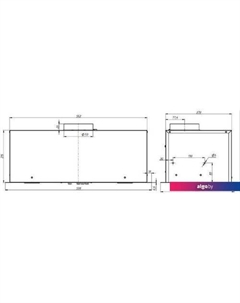 Кухонная вытяжка Cube 60П-650 229363 (черный( Elikor