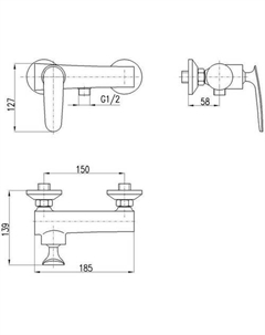 Смеситель Тигрис TG181.5CMATC (черный/хром) Slezak rav