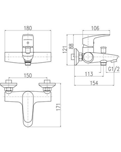 Смеситель Amur AM754.5-1 Slezak rav