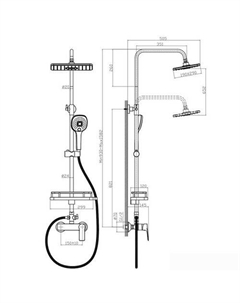 Душевая система RS27-45 Rossinka silvermix