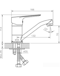 Смеситель RS27-22 Rossinka silvermix