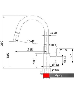 Смеситель Lina 115.0626.084 (миндаль) Franke