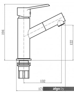 Смеситель PL4009-7 (черный) Plstart