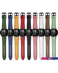 Ремешок Comfort гибридный для Samsung Galaxy Watch4/5 (20 мм, коричневый) Rumi