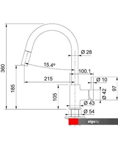Смеситель Lina 115.0626.055 (оникс) Franke