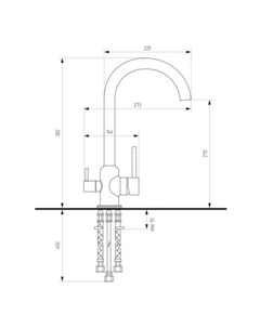 Смеситель U-020 304 (нержавеющая сталь) Ulgran