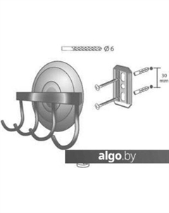 Крючок для ванны 2214 Bisk