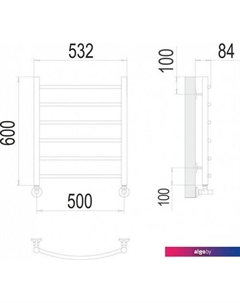 Полотенцесушитель Классик П6 500x600 нп (золото) Terminus
