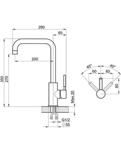 Смеситель ST-4033 (белый) Granula