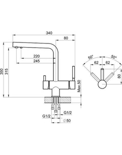 Смеситель GR-2305 (алюминиум) Granula
