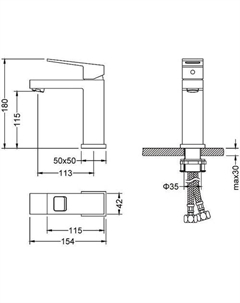 Смеситель Briana 7161/03F (черный) Timo
