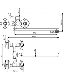 Смеситель Girona 07221CS Olive's