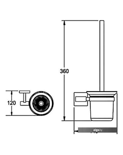 Ершик для унитаза RG3000H Rose