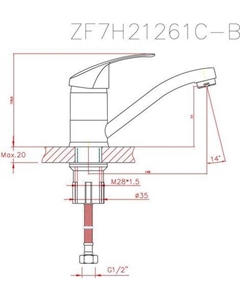 Смеситель CN4521-2 (хром) Cron