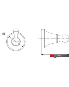 Крючок для ванны RG1911E Rose