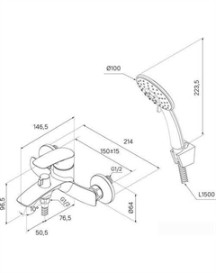 Смеситель Rora RORSB00M02 Milardo