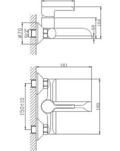 Смеситель HB60805-7 (черный) Haiba