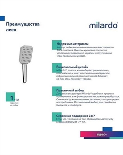 Душевая лейка 1F Ideal Spa ILS1FCSM18 Milardo