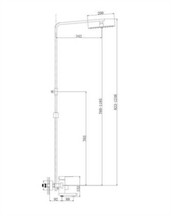 Душевая система HB24803 (нержавеющая сталь) Haiba