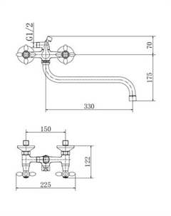 Смеситель A2227-2 Fashun