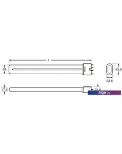 Люминесцентная лампа Dulux L 2G11 55 Вт 4000 К Osram
