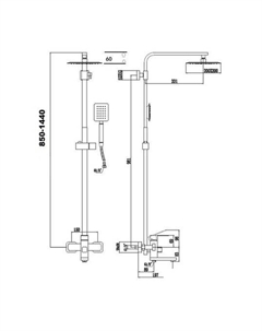 Душевая система S-SUS5001 Savol