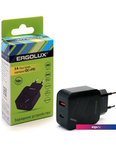 Сетевое зарядное ELX-РA01QC-C02 Ergolux