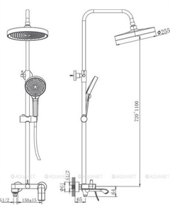 Душевая система HB24553 (хром) Haiba