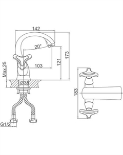 Смеситель DA1382141 D&k