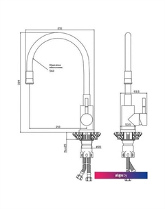 Смеситель Balear 13435-3BL Olive's