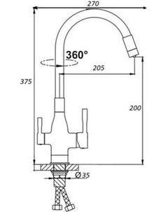 Смеситель D159315-4A D-lin
