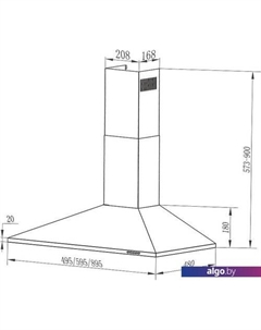 Кухонная вытяжка Cork 60 (белый) Maunfeld