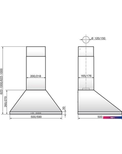 Кухонная вытяжка Вента 60П-650-К3Д (бежевый) Elikor